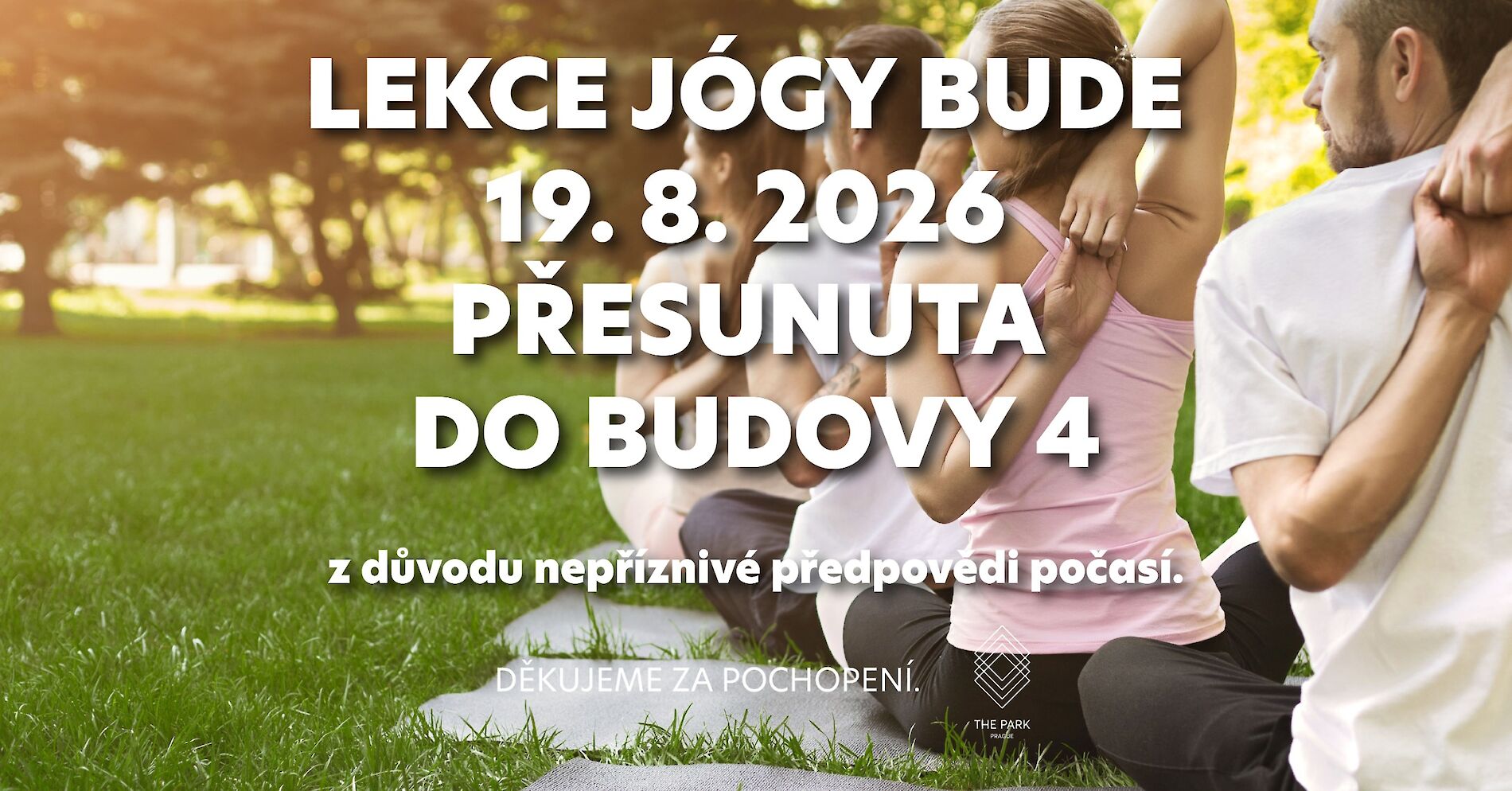 Lekce jógy 19. 8. 2026 v budově 4